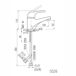 Смеситель для раковины Rav Slezak Sazava SA027.5 хром